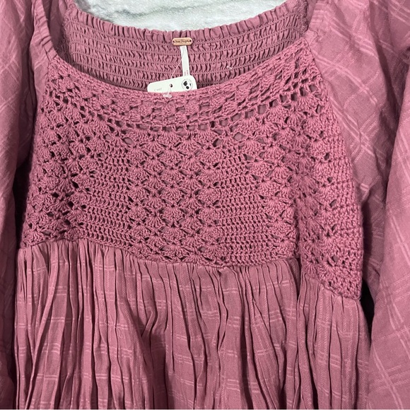 NWT Free People XL Ari Mini Dress - Dried Current - Picture 7 of 9